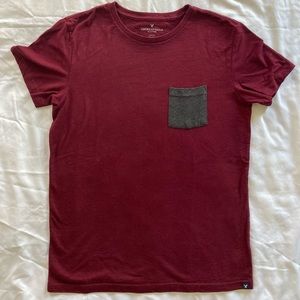 Thick AE dark red colored shirt - size M